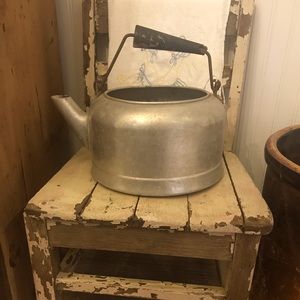 Vintage 1950’s COMET Aluminum Cowboy Coffee Pot/Kettle With Wooden Handle